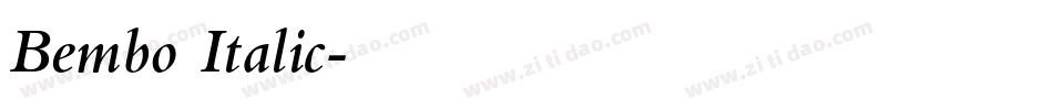 Bembo Italic字体转换